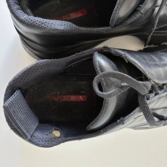 PRADA winter boots, black leather, US sz 11.5 main image 4